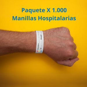 1.000 Manillas Hospitalarias en Papel Tyvek 3/4" (1,9cm x 25,5cm)